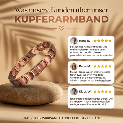 Ruhevia Kupferarmband | Magnetfeldtherapie gegen Gelenkschmerzen