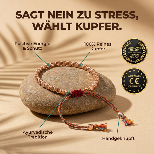Ruhevia Tibetanisches Kupferarmband | Schutz · Energie · Gleichgewicht
