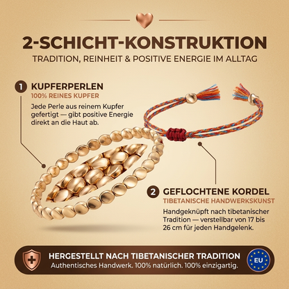 Ruhevia Tibetanisches Kupferarmband | Schutz · Energie · Gleichgewicht