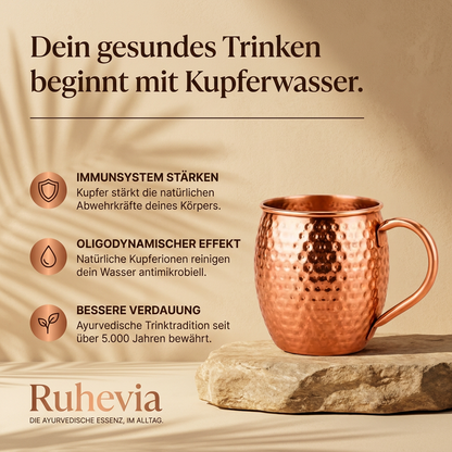 Ruhevia Kupferbecher | Natürlich trinken, oligodynamisch gereinigt