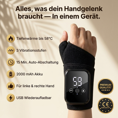 Ruhevia Handgelenk-Therapiegerät | Tiefenwärme · Vibrationsmassage · Schmerzfrei