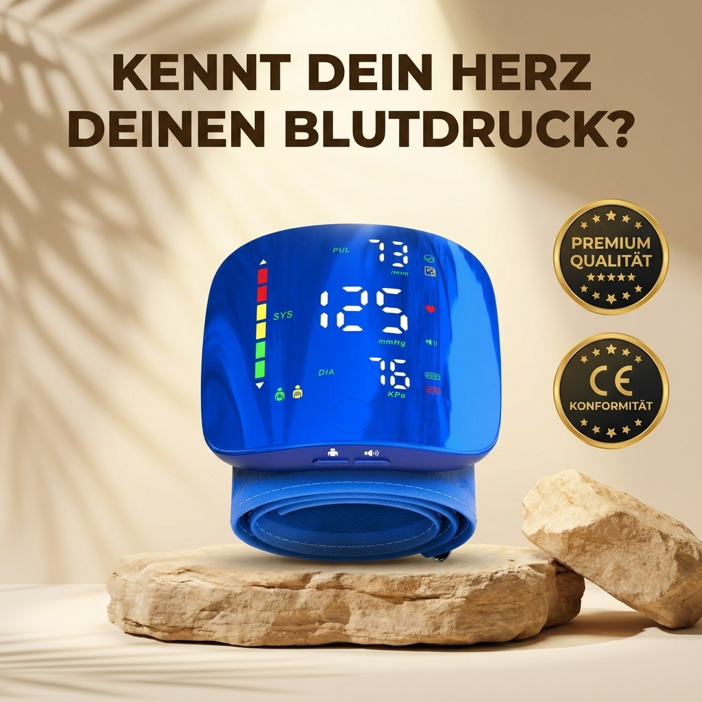 Ruhevia Blutdruckmessgerät | Präzise · Kabellos · Arrhythmie-Erkennung