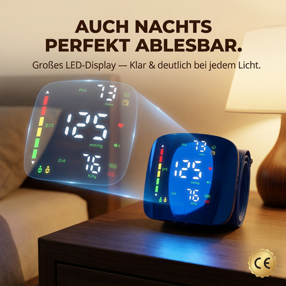 Ruhevia Blutdruckmessgerät | Präzise · Kabellos · Arrhythmie-Erkennung
